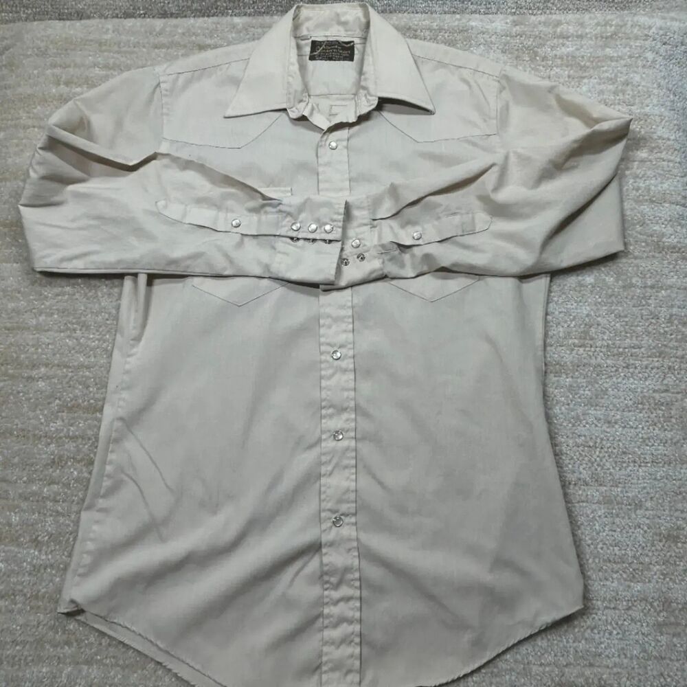 Authentic Western Shirt Buick 1908 Embroidered Vintage Large 65 Polyester 35